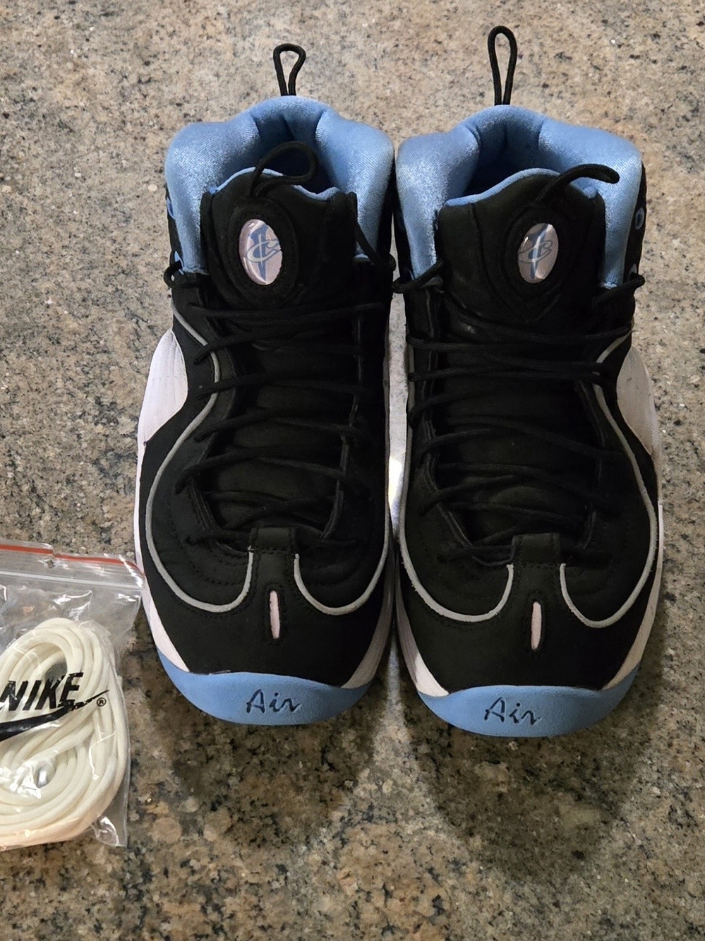 Nike Air Penny Retro Black/Light Blue Basketball Shoes